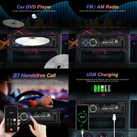 Lecteur DVD/CD de voiture Podofo 1 Din, autoradio MP3, lecteur audio numérique, stéréo 12V, double BT, FM, AM, USB/SD/AUX-IN, OEM, ODM, usine