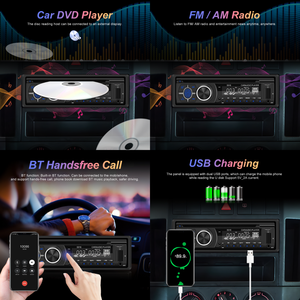 Reproductor de DVD/CD para Auto Podofo, <span class=keywords><strong>Radio</strong></span> de Auto 1DIN, Audio Digital, Música Estéreo, <span class=keywords><strong>Radio</strong></span> de 12V, Doble BT, FM, AM, USB/SD/AUX-IN, OEM, ODM - Product Image 2