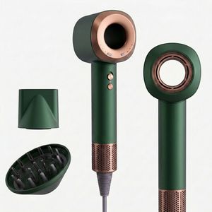 Sèche-cheveux ionique <span class=keywords><strong>professionnel</strong></span> haute vitesse avec moteur BLDC sans balais 110000 tr/min, séchage rapide, usage salon et domicile, plastique magnétique, garantie 1 an - Product Image 1