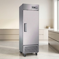 Réfrigérateur vertical commercial à porte simple en acier inoxydable, armoire de refroidissement pour restaurant, supermarché, stockage