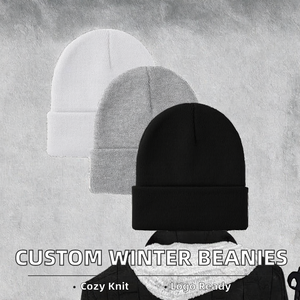 Gorros de Punto Personalizados por el Fabricante, Gorros de Invierno Bordados para Correr, Unisex, Gorros de Punto Lisos, con Logotipo Personalizado, para Playa y Viajes, 100% - Product Image 2