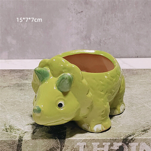 <span class=keywords><strong>Pot</strong></span> <span class=keywords><strong>de</strong></span> plantes succulentes <span class=keywords><strong>de</strong></span> dinosaure en céramique émaillée à la main <span class=keywords><strong>décoration</strong></span> <span class=keywords><strong>de</strong></span> <span class=keywords><strong>maternelle</strong></span> au design minimaliste - Product Image 5