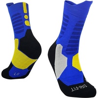Vente en gros de chaussettes de basket-ball Elite Crew avec logo personnalisé coloré