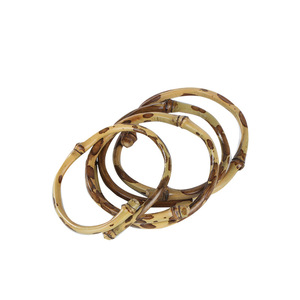 Handmade Bamboo Bracelet Plum Deer Motif Adjustable Size Unisex Gift Guizhou Origin Plant Pattern Fashion Bangle - Product Image 5
