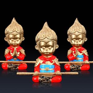 ของตกแต่งแดชบอร์ดรูปซุนหงอกงโลหะทองแดงบริสุทธิ์สามารถปรับแต่งได้เครื่องประดับในรถยนต์ที่มีรูปปั้นพระพุทธรูปเป็นราชาลิงต่อสู้ - Product Image 5