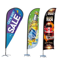 Publicité pour boutique en plein air Swooper Flutter Plume Drapeaux Promotion Vent Drapeau Bannières avec Pôle