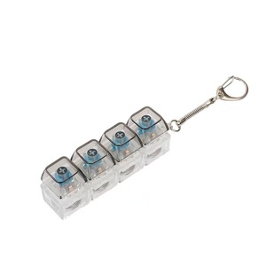 Fidget Toys LED Keyboard Keychain Crystal Clicker Sensory Toy for Stress Relief Keyboard Keychain Fidget <b>Gadget</b> for Adults <b>Kids</b> - Product Image 5