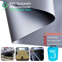 Bâche en PVC laminé vinyle 500D écologique, résistante aux déchirures, imperméable, unie, pour sacs étanches de randonnée et camping en extérieur