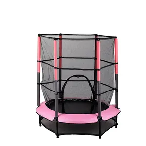 Sundow vari colori portatile 55 pollici trampolino esagonale all'aperto Mini trampolino per bambini con rete