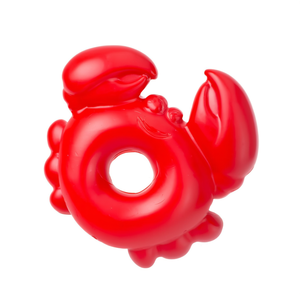 Juguete para mascotas con forma de donut de cangrejo para perros, juguete interactivo para masticar, color rojo, diseño duradero - Product Image 3