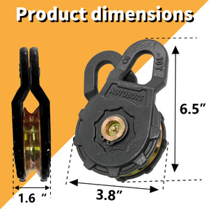 4X4 Offroad Phục Hồi Khẩn Cấp Công Cụ 20 Tấn Giả Mạo Cam <span class=keywords><strong>Snatch</strong></span> Ròng Rọc Khối Tời Phụ Kiện Cho ATV - Product Image 2