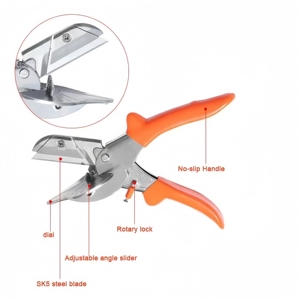 Industrial Grade Multi Angle Bevel Scissors 45 to 135 Degree <strong>Mitre</strong> <strong>Shear</strong> for Wire Duct Siding Cutting High Quality Angle Cutter - Product Image 2
