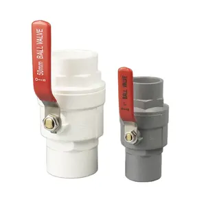 Pntek 2 피스 밸브 볼 2 인치 관개 시스템 피팅 농업 관개 PVC 볼 밸브 급수 배수 가격