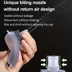 ขวดน้ำ200มล. กาต้มน้ำซิลิโคนเกรดอาหารขวดน้ำสำหรับเล่นกีฬาดื่มแบบพกพาได้ขวดยิมมาราธอนปีนเขา - Product Image 4