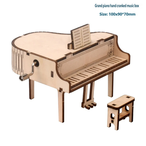 Boîte à musique de piano éducative à faire soi-même, <span class=keywords><strong>puzzle</strong></span> en bois, jouet d'assemblage <span class=keywords><strong>3D</strong></span>, cadeau unique pour enfants, Noël/anniversaire, apprentissage créatif, projet STEM - Product Image 4