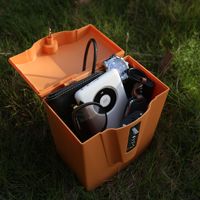 Coffre-fort de sécurité AJF, antivol, étanche, pour rangement extérieur sur la plage, avec serrure à code à 3 chiffres, portable, pour utilisation intérieure et extérieure, design durable