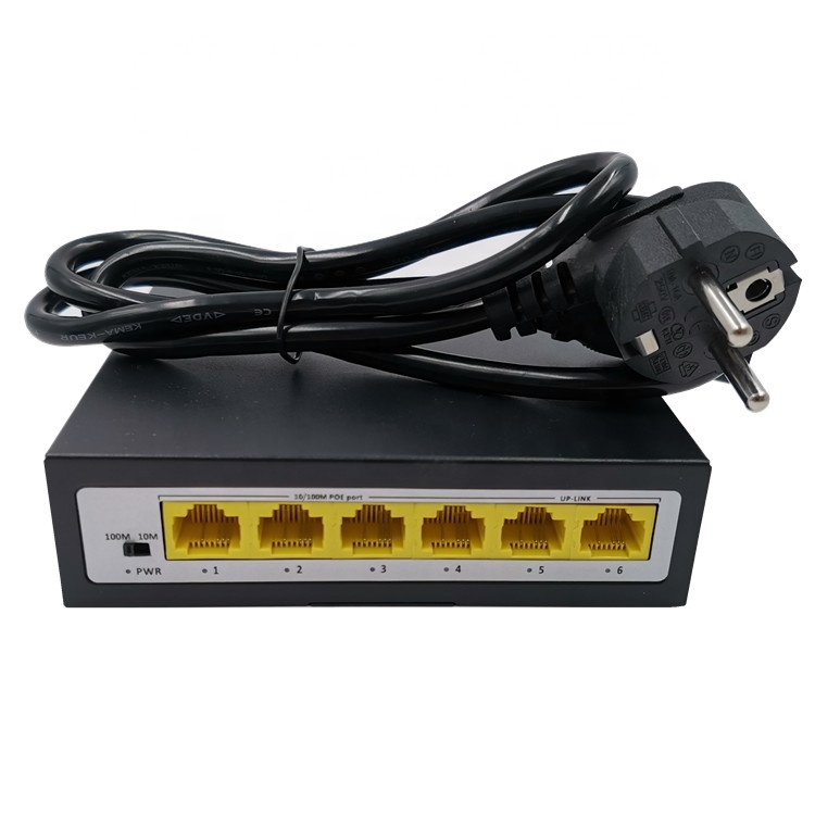 Factory Price POE Gigabit Ethernet Switch 100Mbps 4/8/16/24 Port Network Switch for Dahua Hikvision Cameras SNMP Functionality