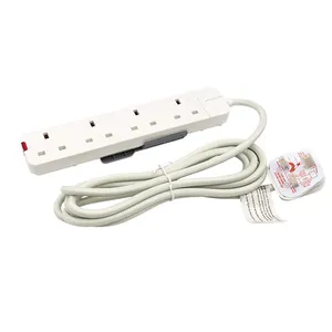 Tanzania Pk1004b 3 Core 4 Way Vier Bende Multi Plug Elektrische Voeding Verlengkabel