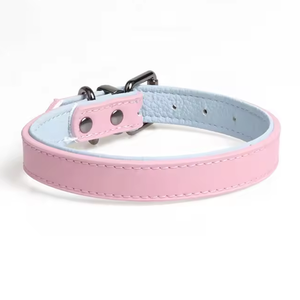 <span class=keywords><strong>Collar</strong></span> de cuero ajustable para mascotas, moda E Unique Plain Italian <span class=keywords><strong>Pet</strong></span> Durable <span class=keywords><strong>Collar</strong></span> de perro de cuero real Correa suave para mascotas - Product Image 4