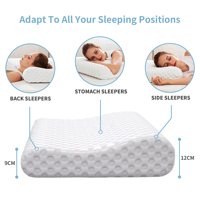OEM le meilleur lit sommeil cale Contour orthopédique papillon forme oreillers dormeur latéral anti ronflement cervical mémoire oreiller en mousse