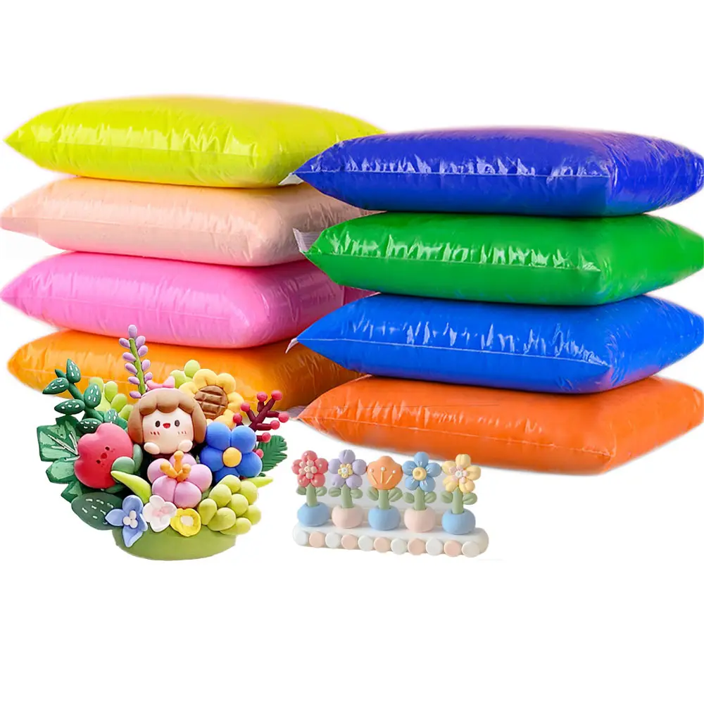 Benutzer definierte 12 24 36 Farben ungiftig Magic Air Dry Polymer Clay Weiches Polymer Modellieren Ton Spielzeug Geschenk für Kinder