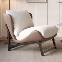 Fauteuil de salon moderne, chaises d'appoint douces en gros, mobilier de maison italien de luxe léger pour le loisir