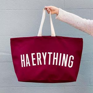 Sac fourre-tout en toile de coton multifonctions de 23 pouces pour femmes Sac à main portable résistant à l'eau ouvert pour l'extérieur, le voyage et la plage - Product Image 4