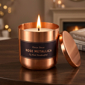BuildtoSuit Handmade Organic Environment-Friendly Modern Style Metallic Jar Candle <b>Soy</b> <b>Wax</b> Fresh Scent Decorative 300g 7x8.5cm - Product Image 2