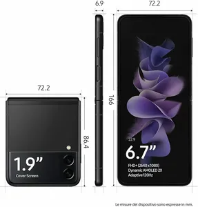 สมาร์ทโฟน Z Flip 3 5G รุ่นปลดล็อคแล้ว หน้าจอ 6.7 นิ้ว แรม 8GB ความจุ 128/256GB รองรับ NFC โทรศัพท์มือถือพับได้จากเกาหลี รองรับเครือข่าย CDMA และ LTE - Product Image 4