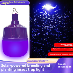 Lámpara <span class=keywords><strong>Solar</strong></span> <span class=keywords><strong>para</strong></span> Trampas de Insectos en Estanques de Peces, Iluminación Exterior <span class=keywords><strong>para</strong></span> Cultivos y Granjas de Cría - Product Image 3