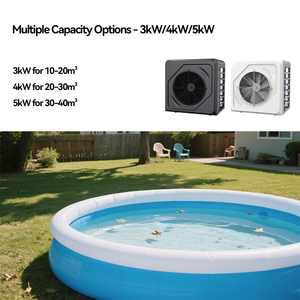 Mini <span class=keywords><strong>pompe</strong></span> à <span class=keywords><strong>chaleur</strong></span> électrique air-eau pour <span class=keywords><strong>piscine</strong></span>, haute efficacité, réfrigérant R32, boîtier en plastique, sans réservoir, usage domestique - Product Image 4