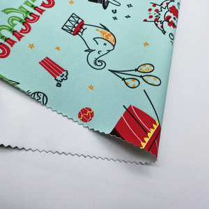 Vải giả da PU in kỹ thuật số tùy chỉnh, không thấm nước, dùng may trang phục, mềm mại, thoải mái, lớp lót 100% <span class=keywords><strong>polyester</strong></span>, đáng yêu - Product Image 3