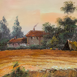 20 \ "X 24 \" pittura a olio dipinta a mano arte murale su tela con cornice di Design classico per soggiorno - Product Image 1