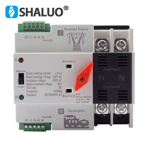 สวิตช์โอนถ่ายอัตโนมัติ Shaluo 4P100A PC แบบแยกส่วน สามเฟส ระบบจ่ายไฟคู่ ATS สำหรับใช้ในครัวเรือน - Product Image 4