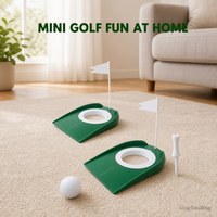 Ensemble de 2 putters de golf et de 5 crampons de golf, aides à l'entraînement de golf pour mini-golf en intérieur, accessoires portables fabriqués en Chine