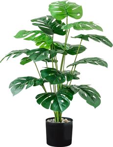 6ft Artificielle Monstera Plante avec Feuilles En Plastique Intérieur Faux <span class=keywords><strong>Jardin</strong></span> Déco pour Salon Porche <span class=keywords><strong>Balcon</strong></span> Cadeau D'anniversaire - Product Image 1