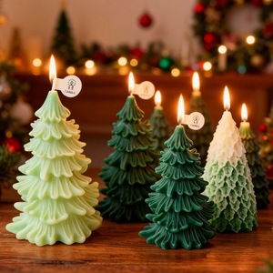 Christmas Tree Silicone <b>Candle</b> <b>Mold</b> Tapered Shape For Diy <b>Candle</b> Making Kits Christmas Decorative Ornaments - Product Image 1