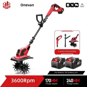 Motoculteur Électrique Sans Fil 2500W, Tondeuse à Gazon Sans Fil, Scarificateur, Outil de Jardinage Électrique, Compatible Batterie Makita 18V, 240mm - Product Image 6