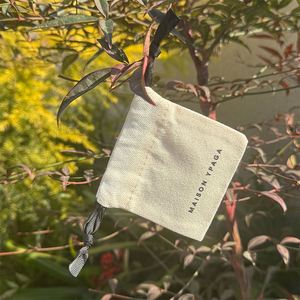 High Quality Reusable Custom Logo Gift Dust Organic Cotton GOTS Certified Eco <b>Drawstring</b> <b>Pouch</b> Bags Custom Print for Candle Use - Product Image 1