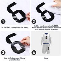 Numéros transformés irrégulièrement, vêtements personnalisés en vrac, autocollants thermiques DTF, logo, vêtements, transfert d'images par sérigraphie