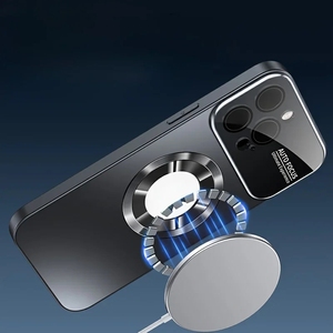 Hợp Kim Titan Cho iPhone 15 Pro Max Trường Hợp Matte Glass Magnetic <span class=keywords><strong>Iphones</strong></span> 14 Cộng Với 13 Pro 12 11 Cửa Sổ Lớn Ống Kính Bảo Vệ Bìa - Product Image 3