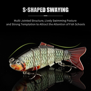 LUSHAZER 5 unids/set señuelo de pesca multiarticulado 100mm 20g Swimbait cebo duro realista señuelos de hundimiento Wobbler para lubina trucha - Product Image 5