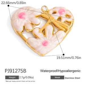 Women's 18K Gold Stainless Steel Jewelry Accessories Exquisite DIY Bracelet <b>Necklace</b> Pendant Fashionable Fashion Pendants Charms - Product Image 6