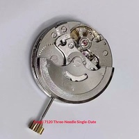 Montre mécanique entièrement automatique avec mouvement 7120, calendrier simple, boîtier en métal et bracelet en acrylique