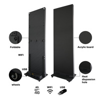 Pantalla LED Móvil para Publicidad en Suelo, con Wifi, para Exteriores, Vertical, Tipo Póster