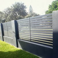 Clôture décorative extérieure moderne en aluminium à lames horizontales, pare-vent réglable, résistante aux intempéries pour jardins