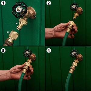 Brass Garden Hose <b>Quick</b> <b>Connectors</b> 3/4 Inch Male Female Fittings For Irrigation With O-Rings - Product Image 3