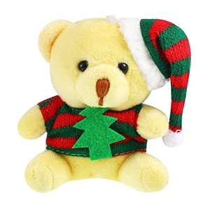 Mini orsacchiotti di natale all'ingrosso portachiavi con animali di peluche da 4 pollici decorazioni per l'albero di natale - Product Image 1