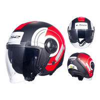 Casque de moto LS2 pour homme et femme, toutes saisons, demi-casque, petite taille OF620, ABS, certifié 3C, visière à dégagement rapide, électrique 1