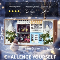 IIECREATE Серия Season: Миниатюрный деревянный набор для сборки своими руками, 3D-пазл-коробка, секретный зимний миниатюрный кукольный домик, набор моделей для детей от 8 лет